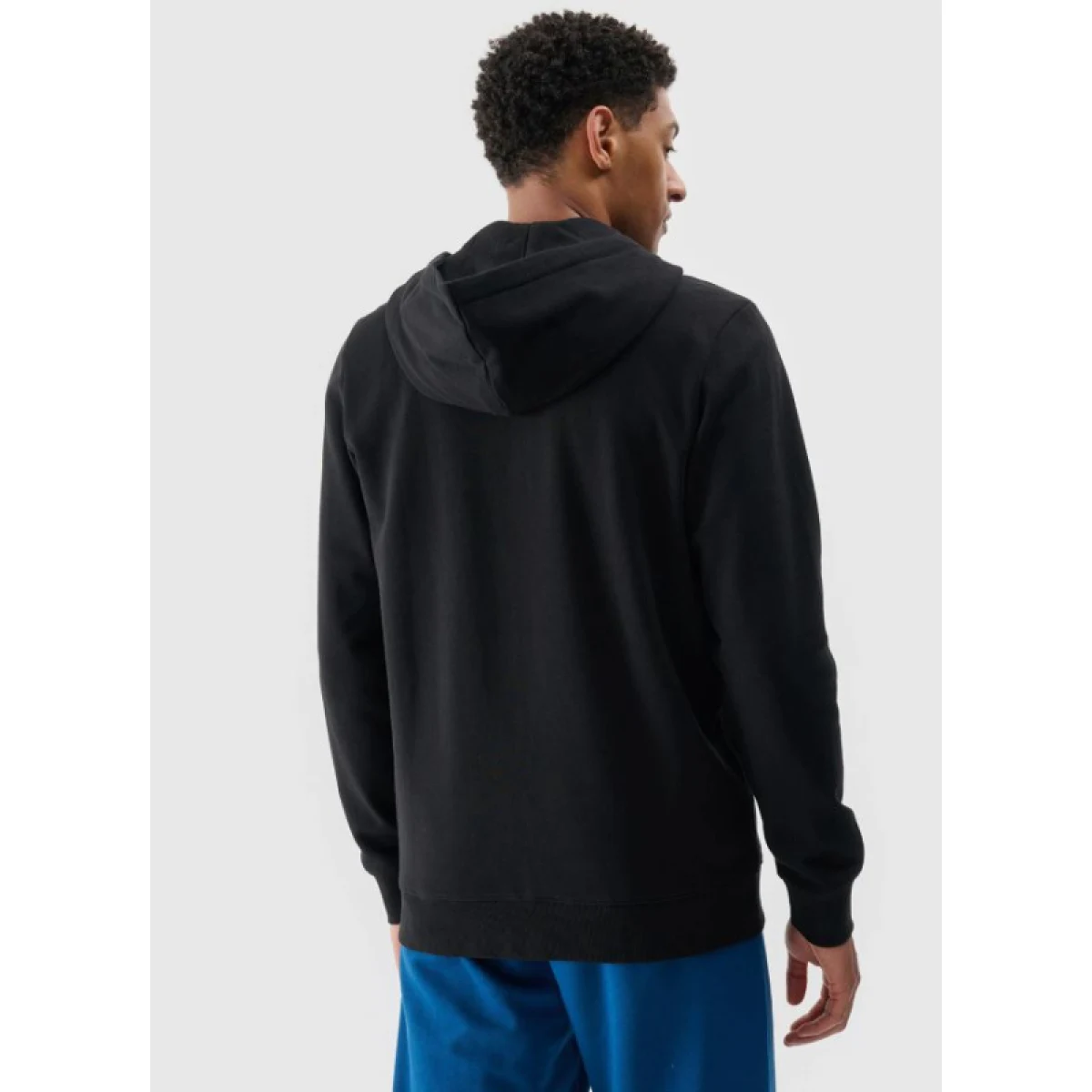 Pánska mikina so zipsom 4F SWEATSHIRT-WMM00TSWSM1768-20S-DEEP BLACK · záber 4