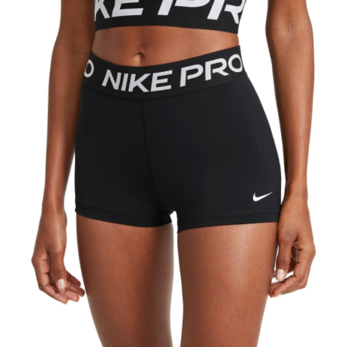 Dámske tréningové kraťasy NIKE PRO Shorts 010 BLACK WHITE · záber 1