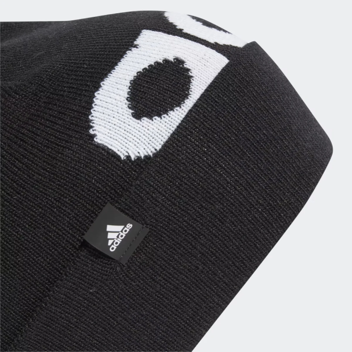 Dámska zimná čiapka ADIDAS POMPOM BEANIE BLACK WHITE · záber 4