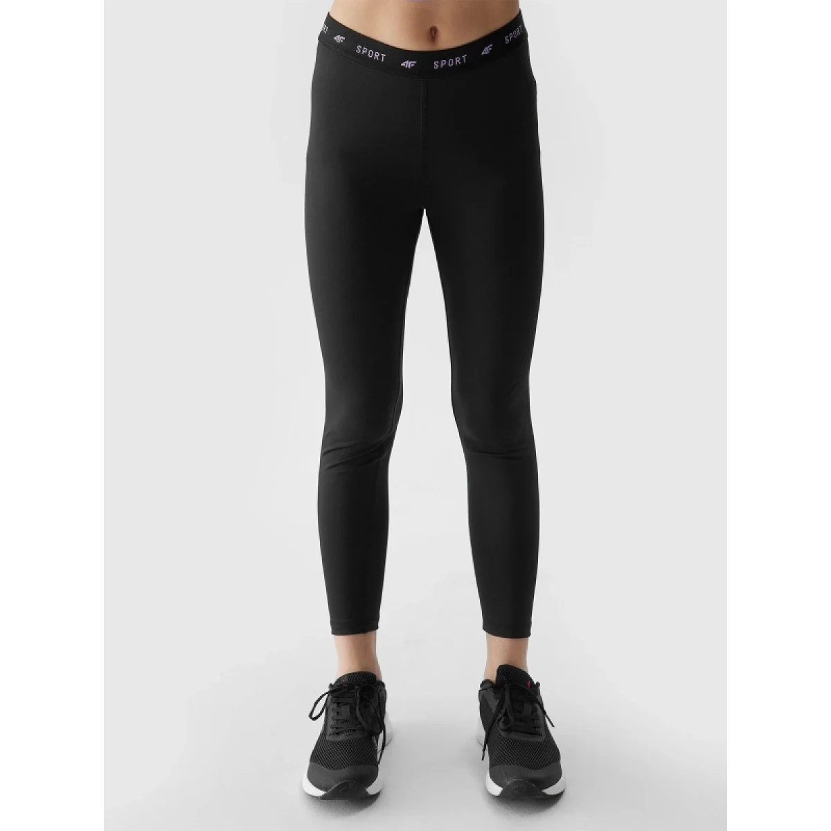 Dievčenské legíny 4F JUNIOR TIGHTS FNK-4FJWSS24TFTIF223-20S-DEEP BLACK · záber 3