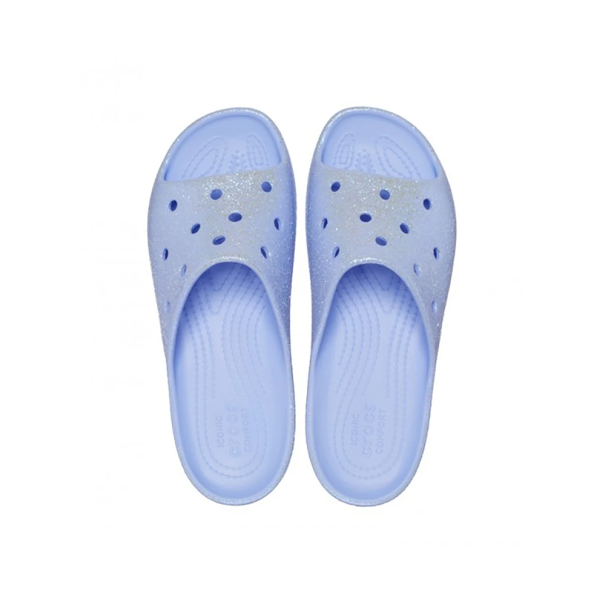 Dámske šlapky (plážová obuv) CROCS Classic Platform Glitter Slide W moon jelly · záber 5