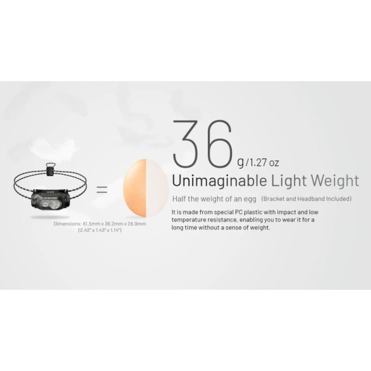 Čelovka NITECORE HA11 - Ultra light · záber 3