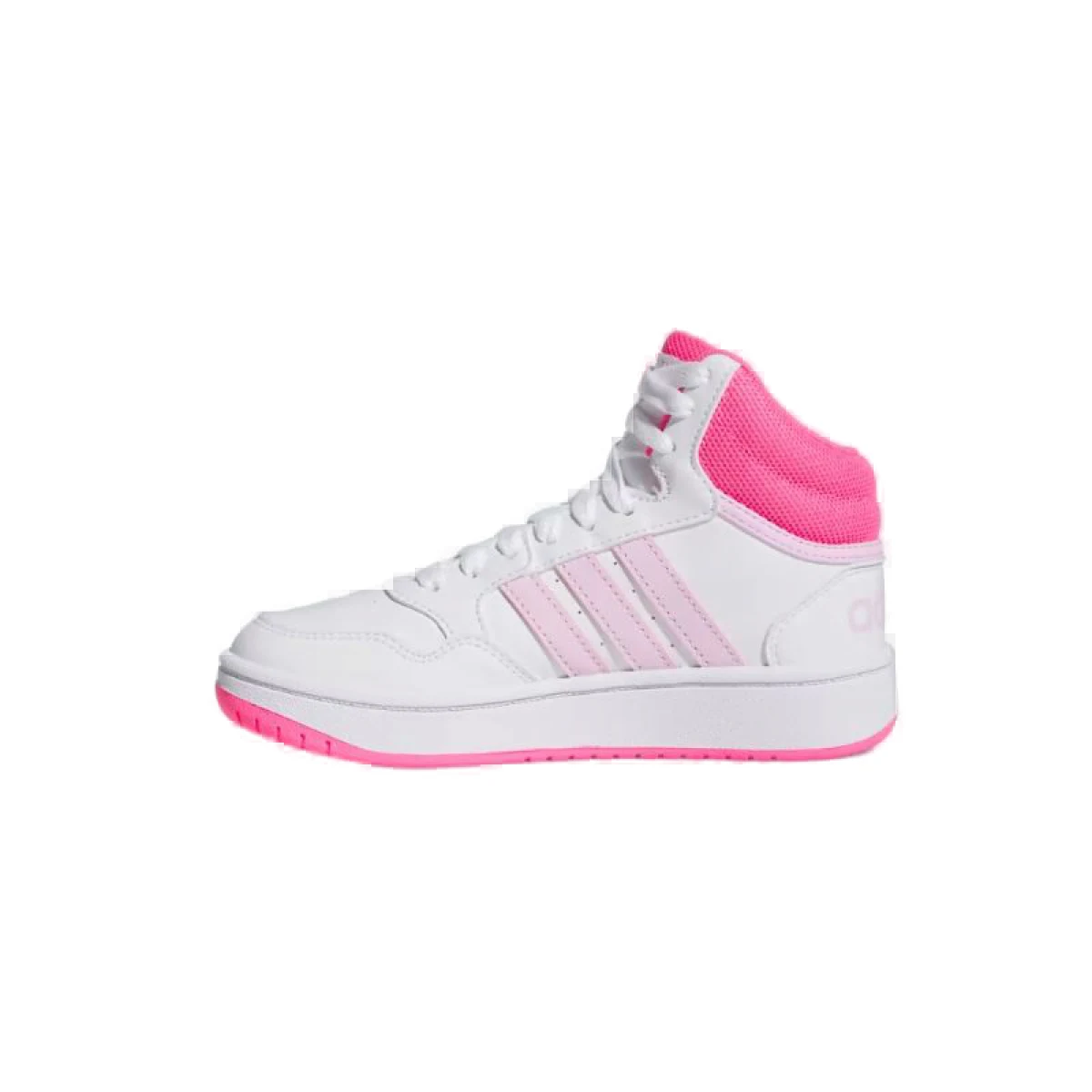 Dievčenská rekreačná obuv ADIDAS Hoops 3.0 Mid K cloud white orchid fusion lucid pink · záber 2