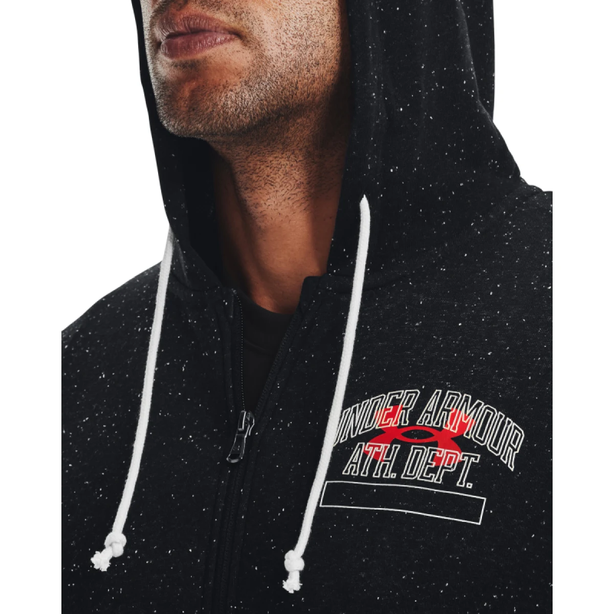 Pánska mikina s kapucňou UNDER ARMOUR UA Rival Try Athlc Dep FZ HD-BLK · záber 4