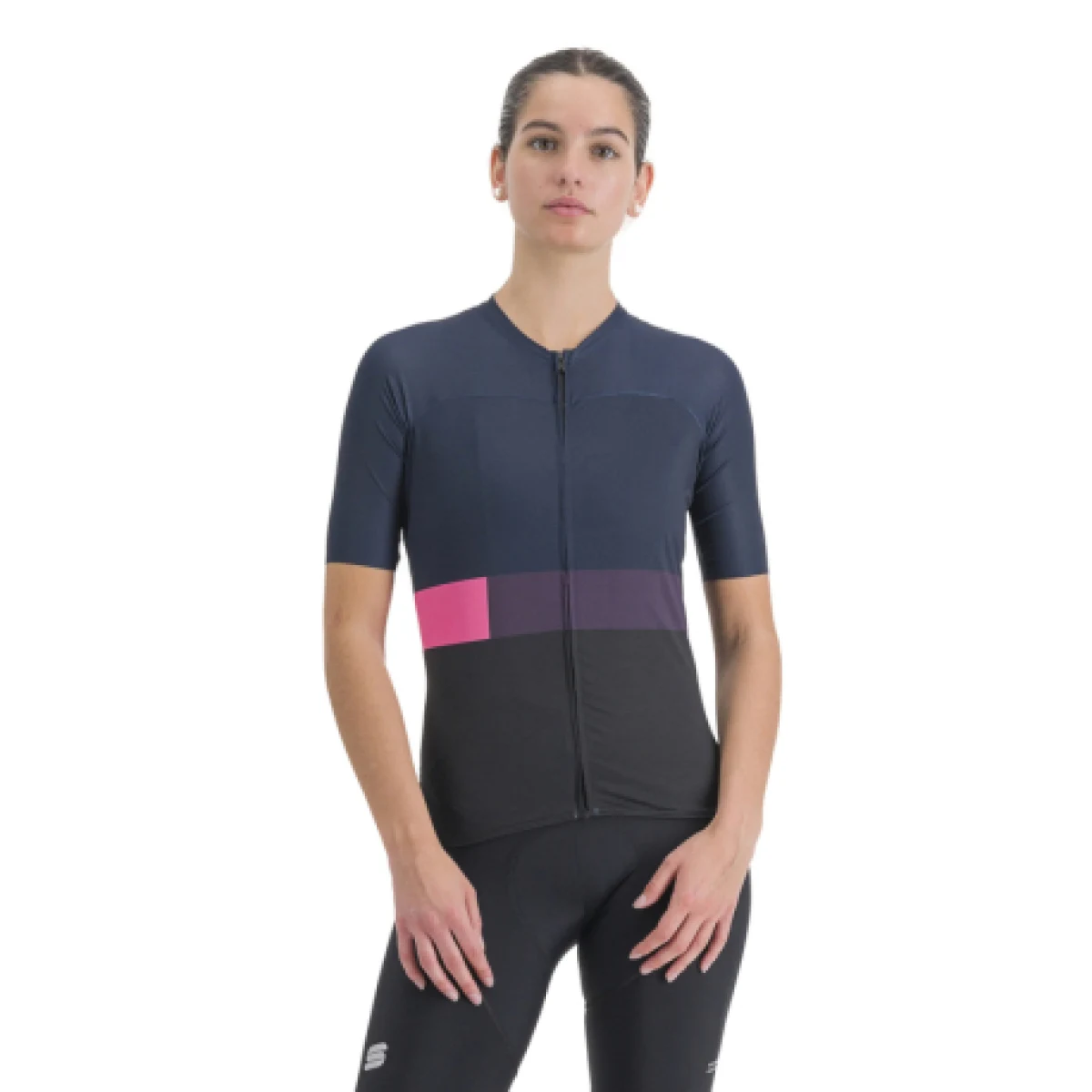 Dámsky cyklistický dres s krátkym rukávom SPORTFUL Snap w jrs, black galaxy blue · záber 1