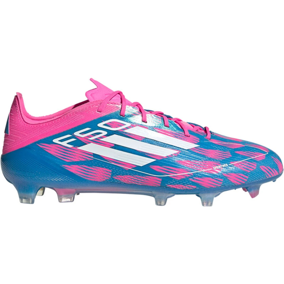 Pánske futbalové kopačky outdoorové ADIDAS F50 Elite M FG solar blue cloud white solar pink · záber 2