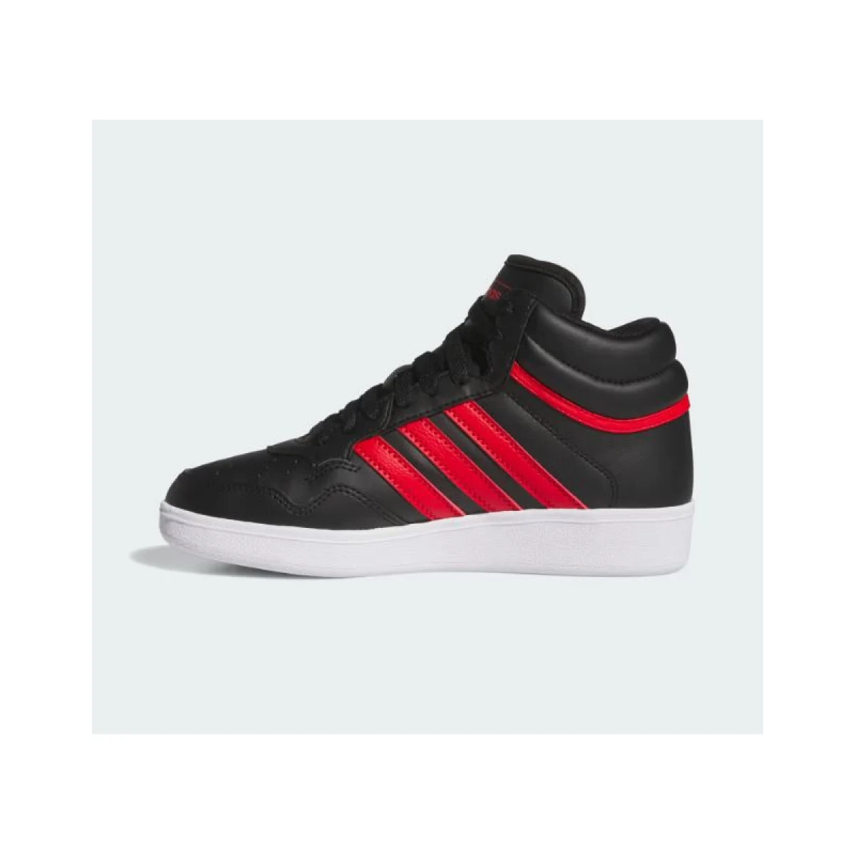 Chlapčenská rekreačná obuv ADIDAS Hoops 4.0 Mid Jr core black better scarlet cloud white · záber 3