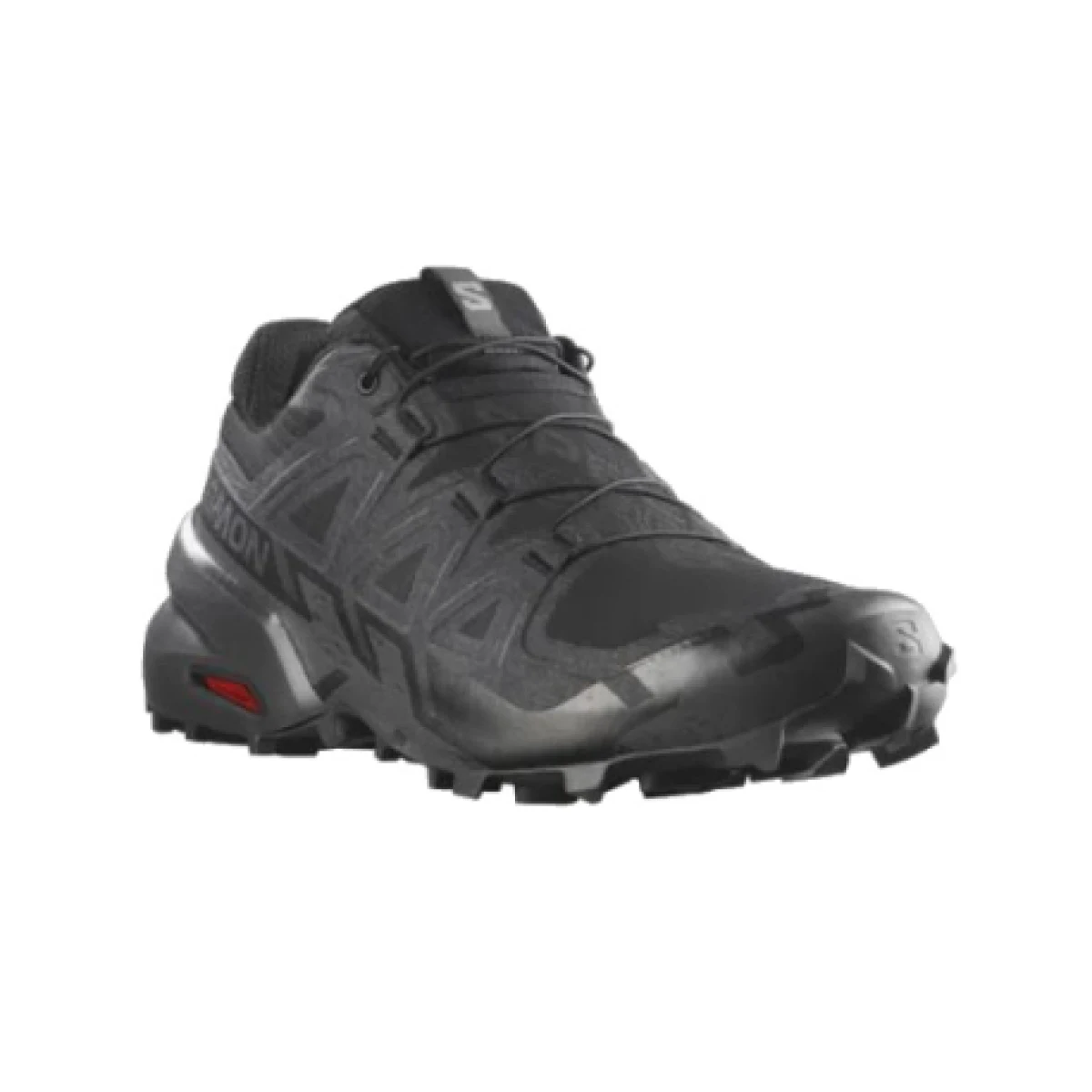 Pánska bežecká trailová obuv SALOMON Speedcross 6 Wide M black black phantom · záber 1