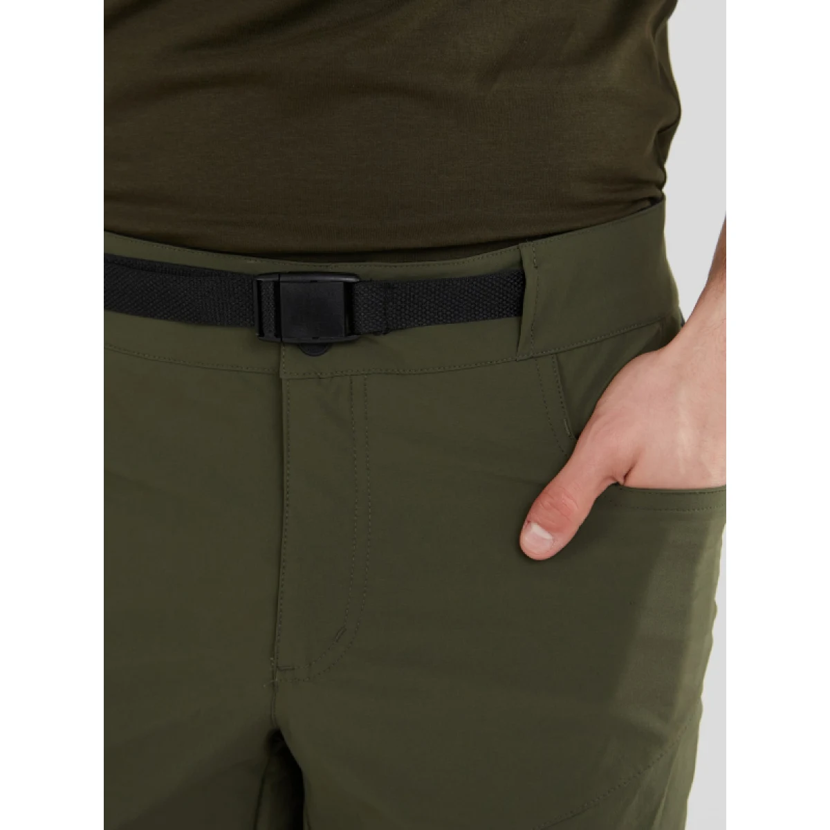 Pánske turistické kraťasy FUNDANGO Roger Trekking Short-590-oliv · záber 5