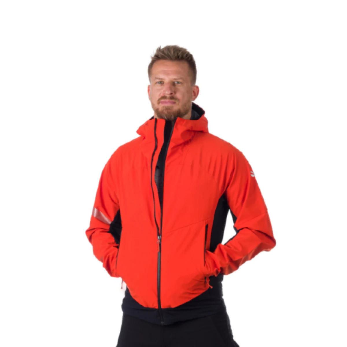 Pánska turistická bunda NORTHFINDER GREGORY-170-orangeblack · záber 1