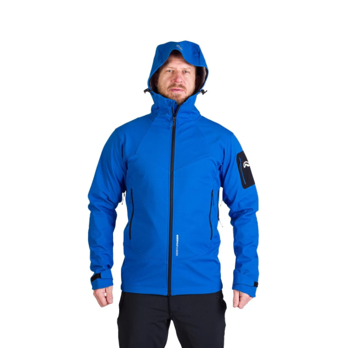 Pánska turistická softshellová bunda NORTHFINDER FABIO-281blue · záber 3