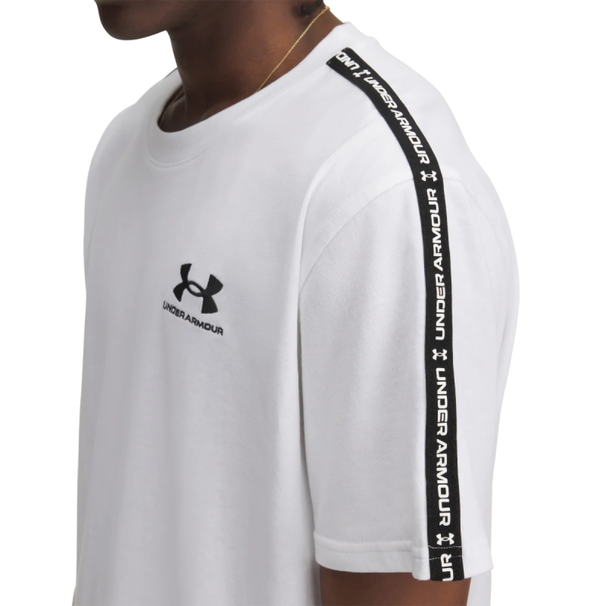 Pánske tričko s krátkym rukávom UNDER ARMOUR UA Icon HWT Tee Taping-WHT · záber 2