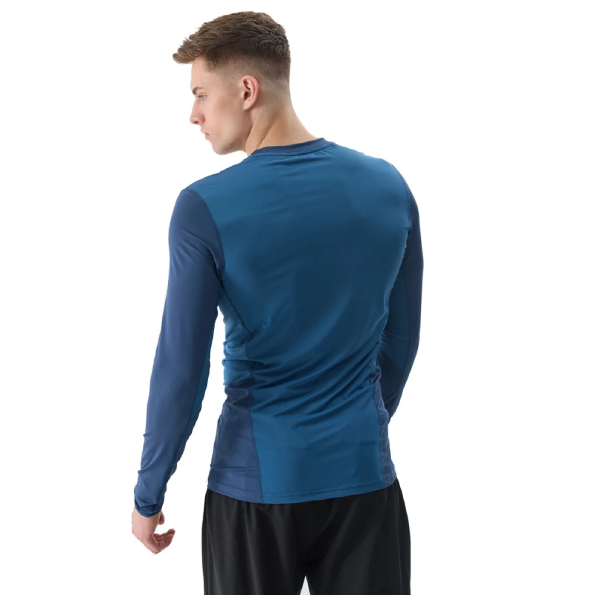 Pánske tréningové tričko s dlhým rukávom 4F LONGSLEEVE FNK-WSS24TFLOM183-32S-DENIM · záber 4