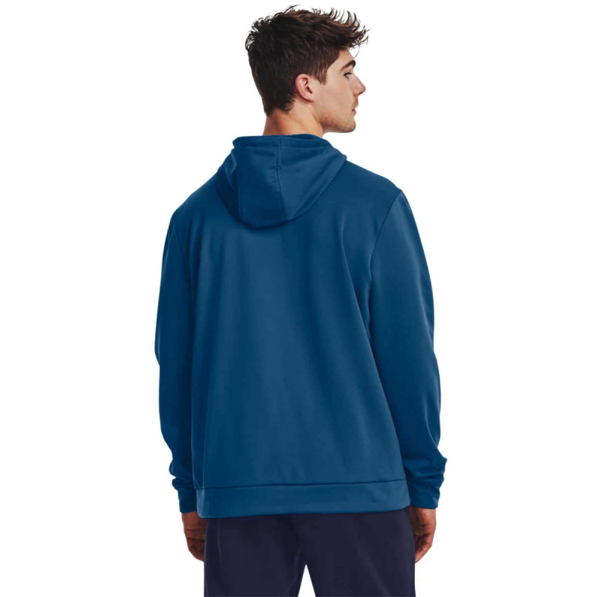 Pánska zateplená tréningová mikina s kapucňou UNDER ARMOUR UA Armour Fleece Big Logo HD-BLU · záber 3