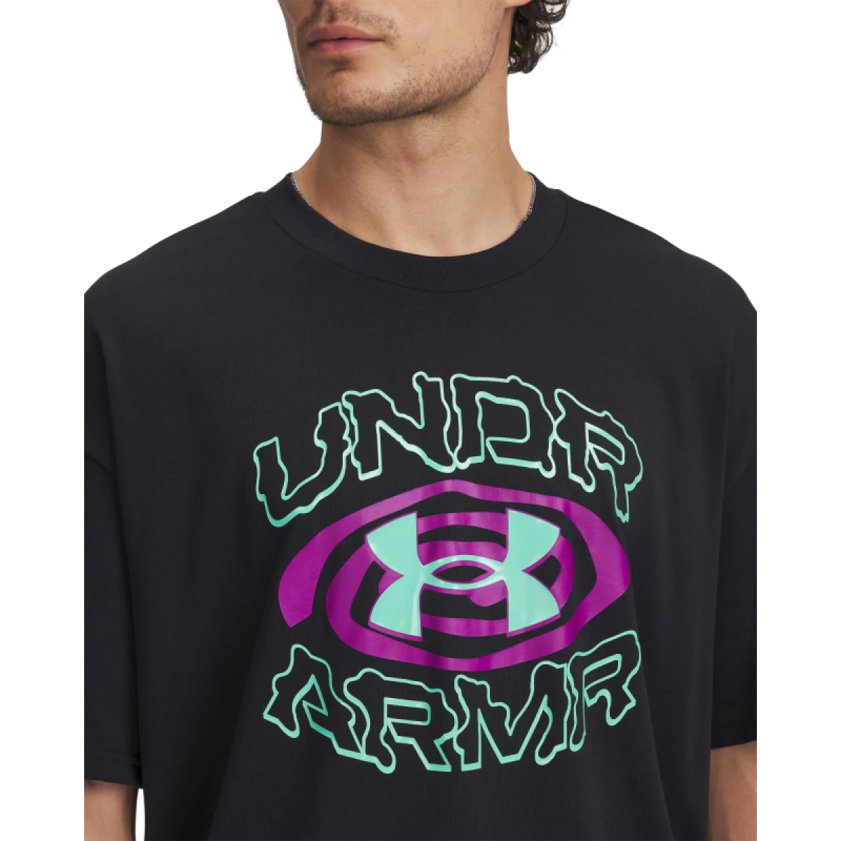 Pánske tričko s krátkym rukávom UNDER ARMOUR UA M HWT Hoops Hoopnotic SS-BLK · záber 2