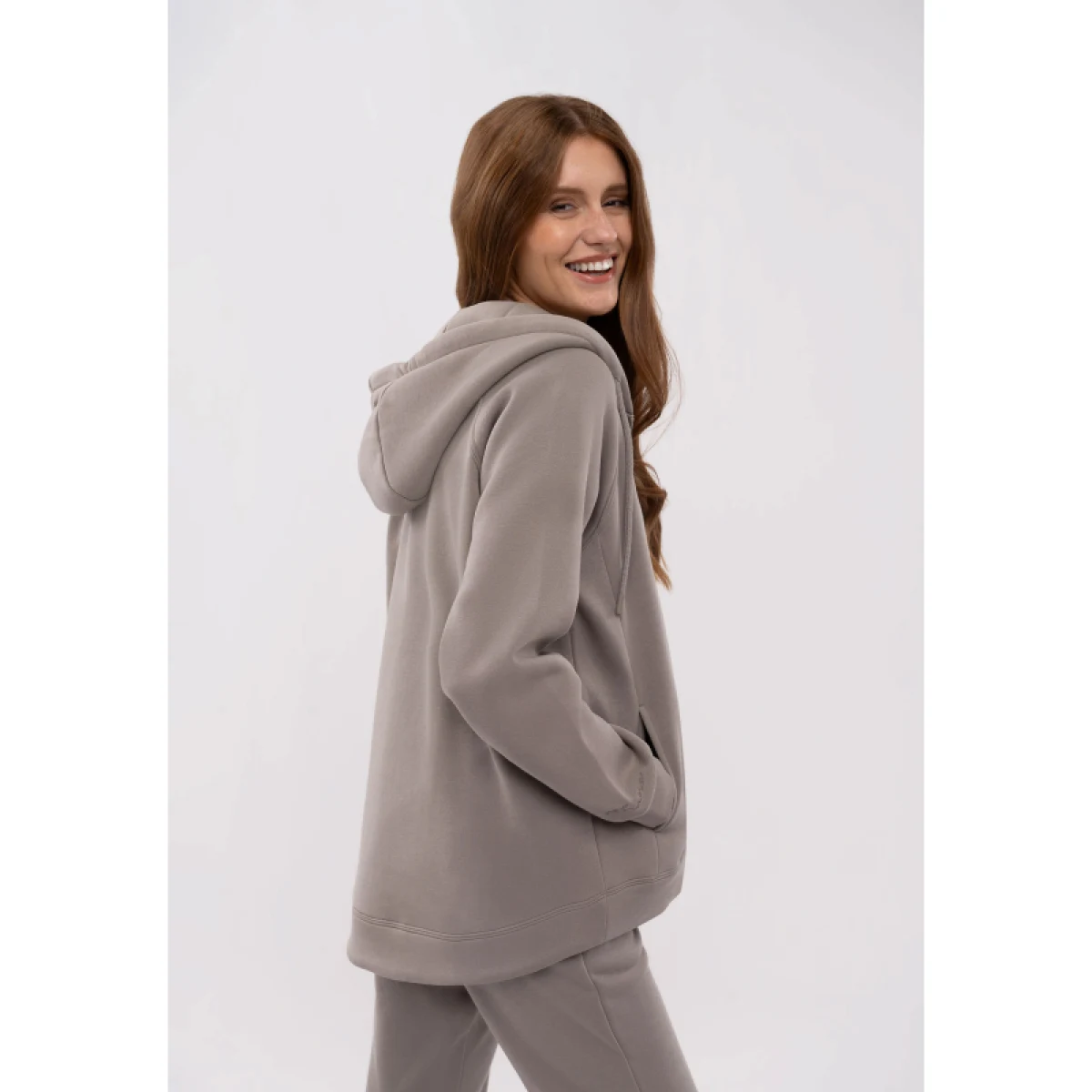 Dámska zateplená mikina so zipsom VOLCANO TIFFI-102-BEIGE · záber 2