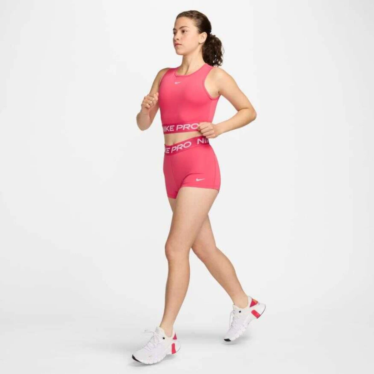 Dámske tréningové tričko s krátkym rukávom NIKE PRO DF 365 CROP TANK-629 ASTER PINK WHITE · záber 4