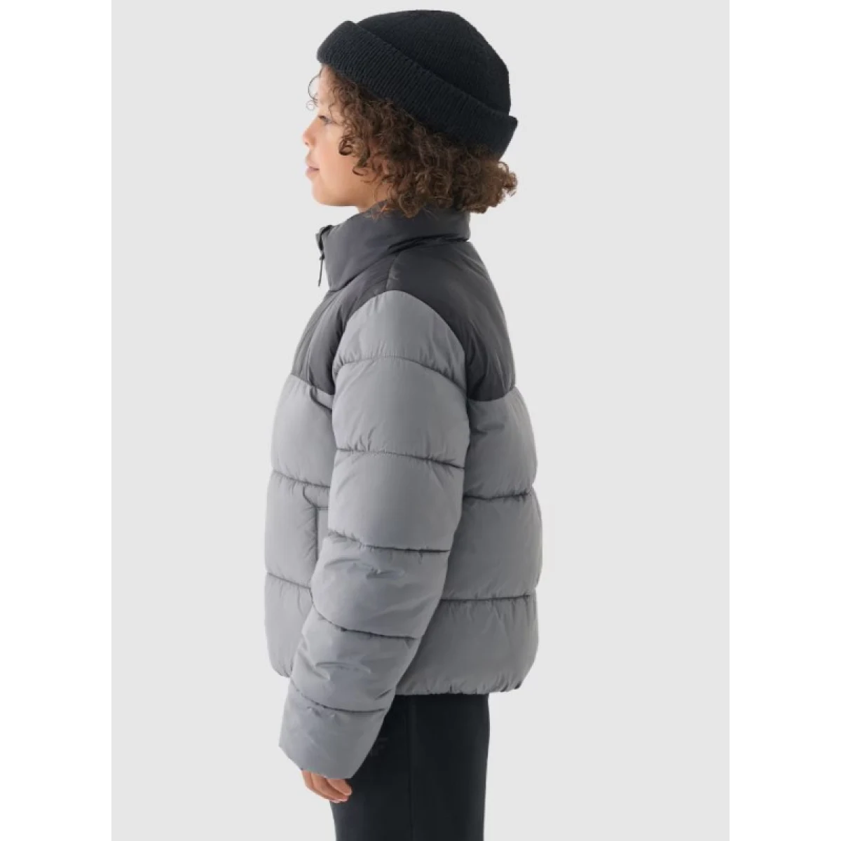 Chlapčenská bunda 4F JUNIOR DOWN JACKET-JWAW24TDJAM461-25S-GREY · záber 4