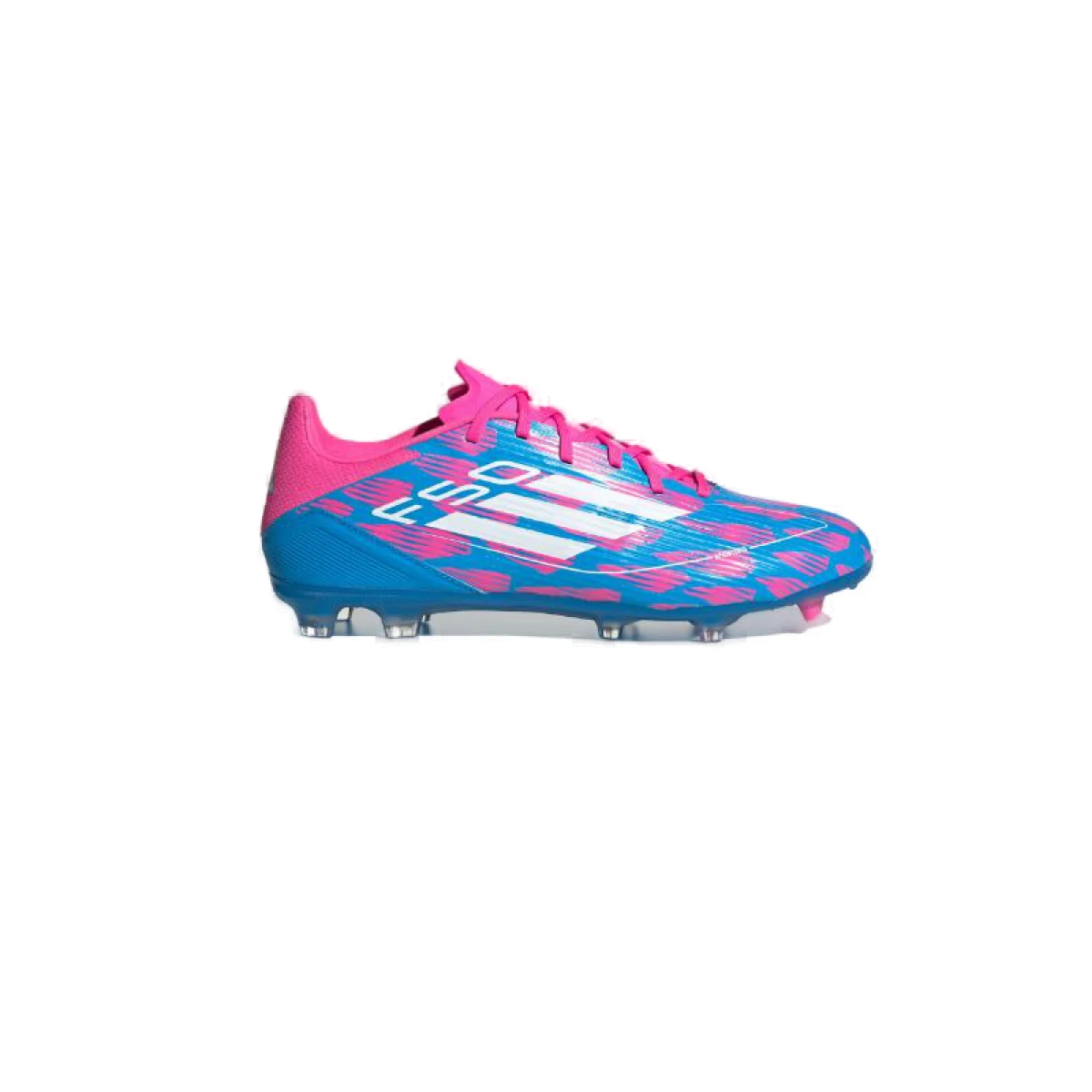 Pánske futbalové kopačky outdoorové ADIDAS F50 League M FG solar blue cloud white solar pink · záber 2