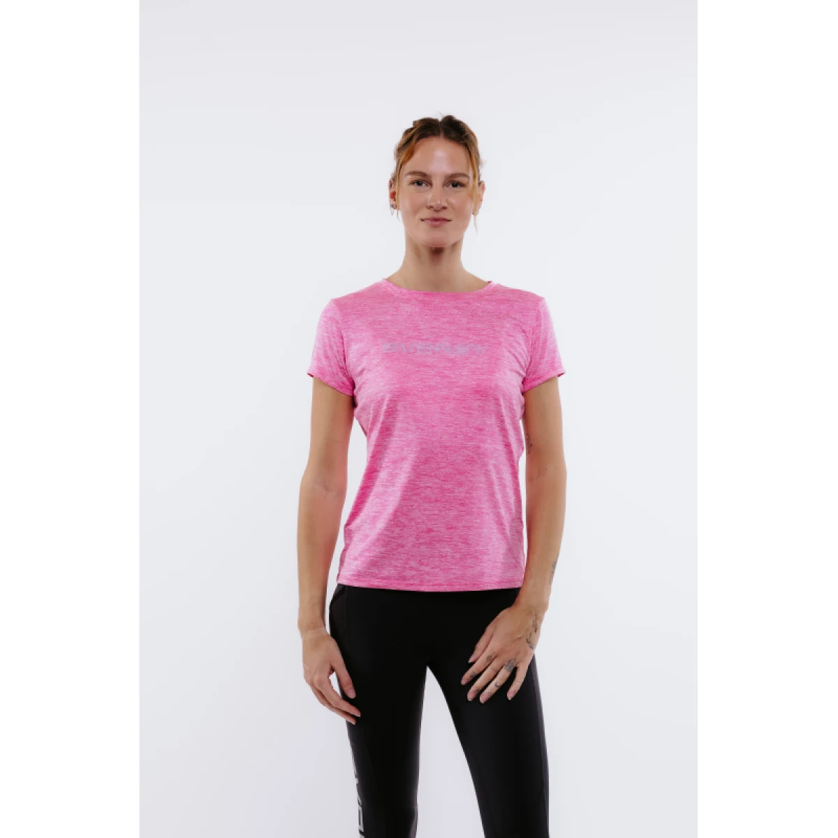 Dámske turistické tričko s krátkym rukávom EVERETT TecaShirt W pink melange · záber 2