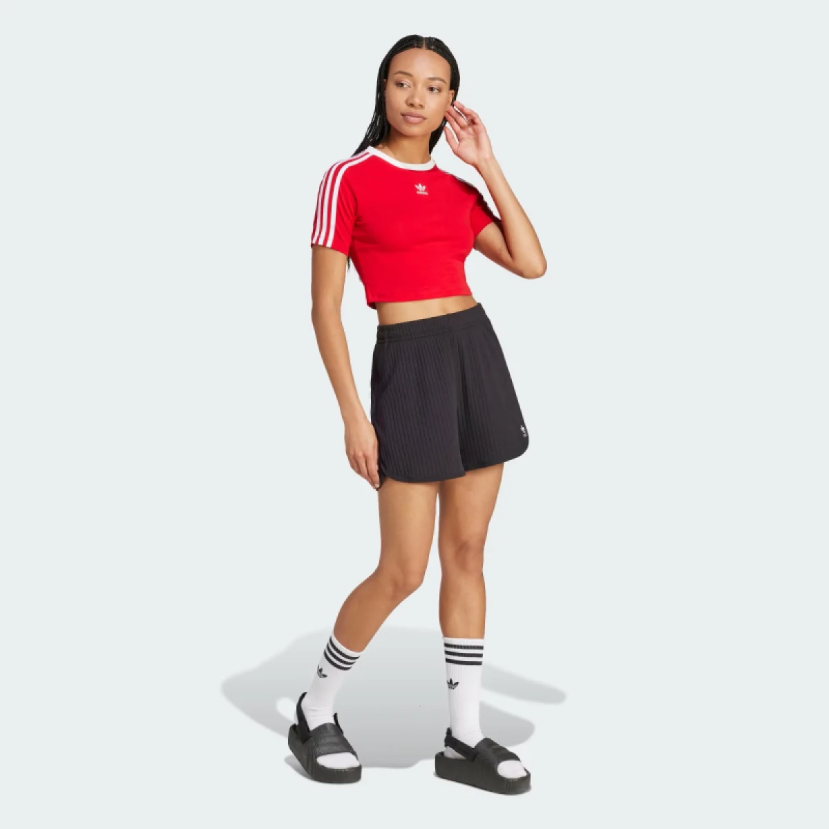 Dámske tričko s krátkym rukávom ADIDAS ORIGINALS 3 S BABY TEE BETSCA WHITE · záber 4