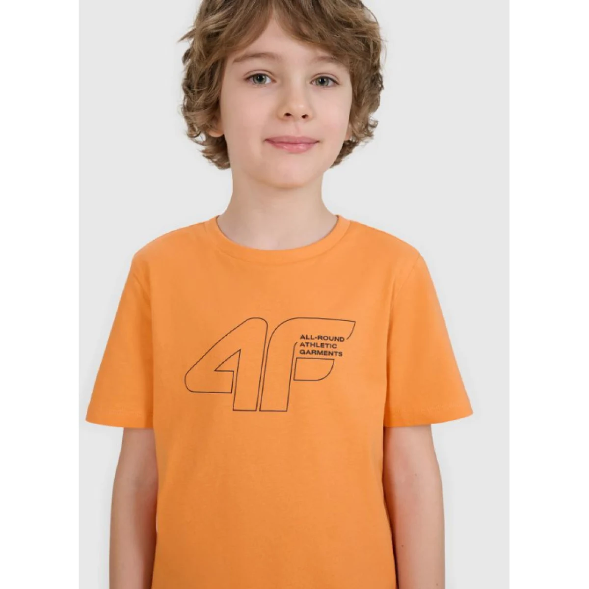 Chlapčenské tričko s krátkym rukávom 4F JUNIOR TSHIRT M2185-70S-ORANGE · záber 2