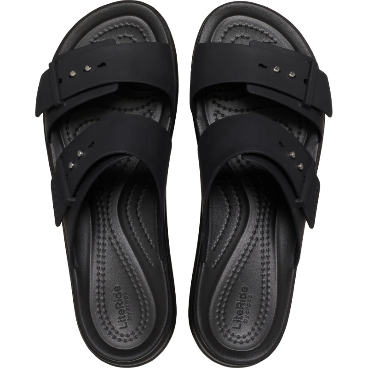 Dámske sandále na platforme (módna obuv) CROCS Brooklyn Buckle Low Wedge W black · záber 4