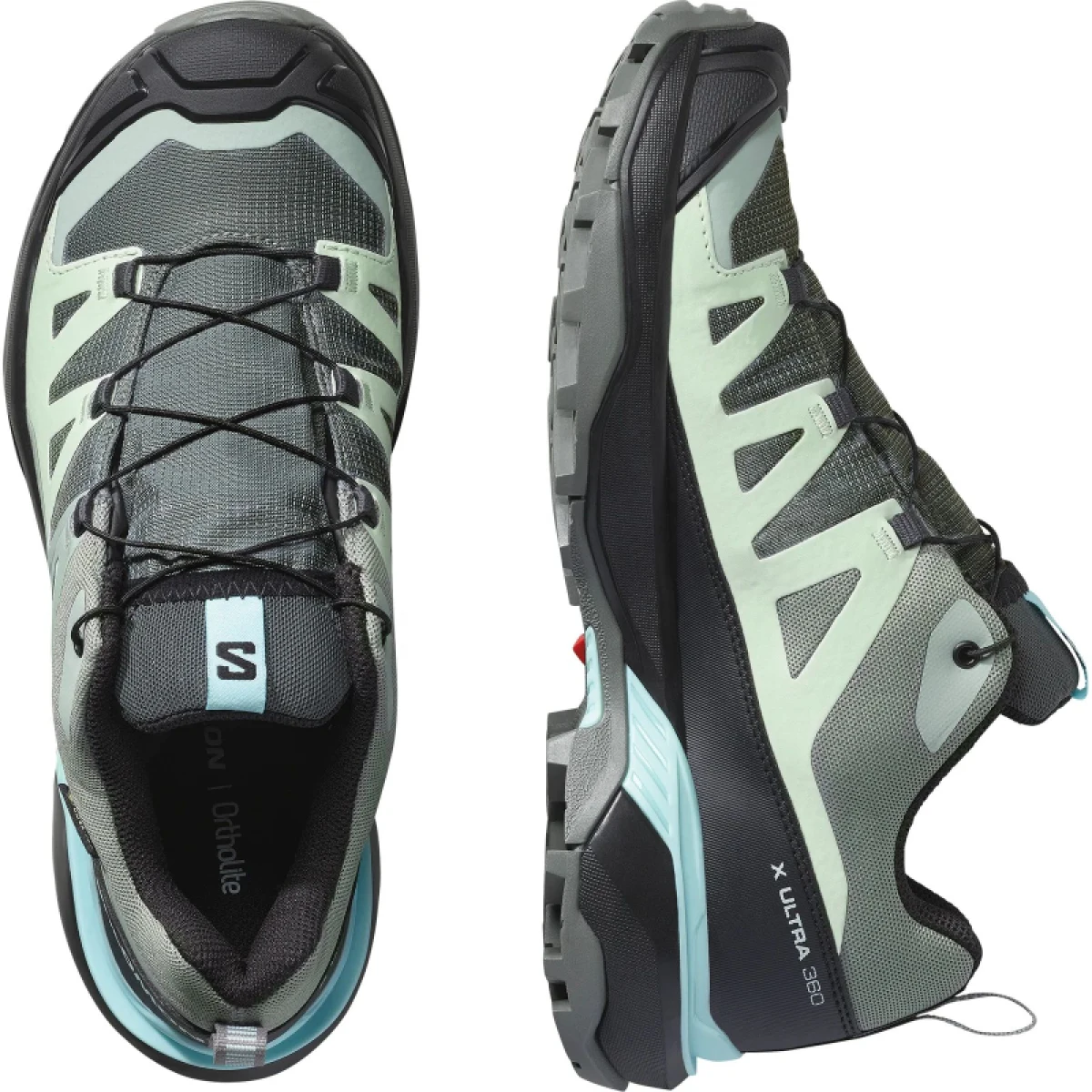 Dámska nízka turistická obuv SALOMON X Ultra 360 GTX W sedona sage black sea foam · záber 3
