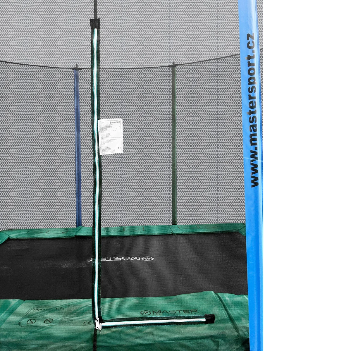SET trampolína MASTER 300 x 210 cm + ochranná sieť + schodíky · záber 2