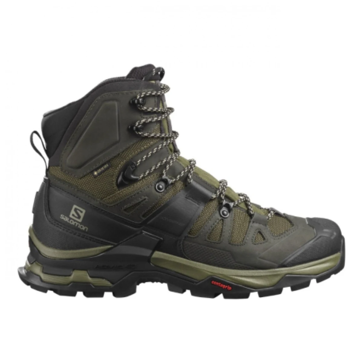 Pánska vysoká turistická obuv SALOMON Quest 4 GTX olive night peat safari · záber 1