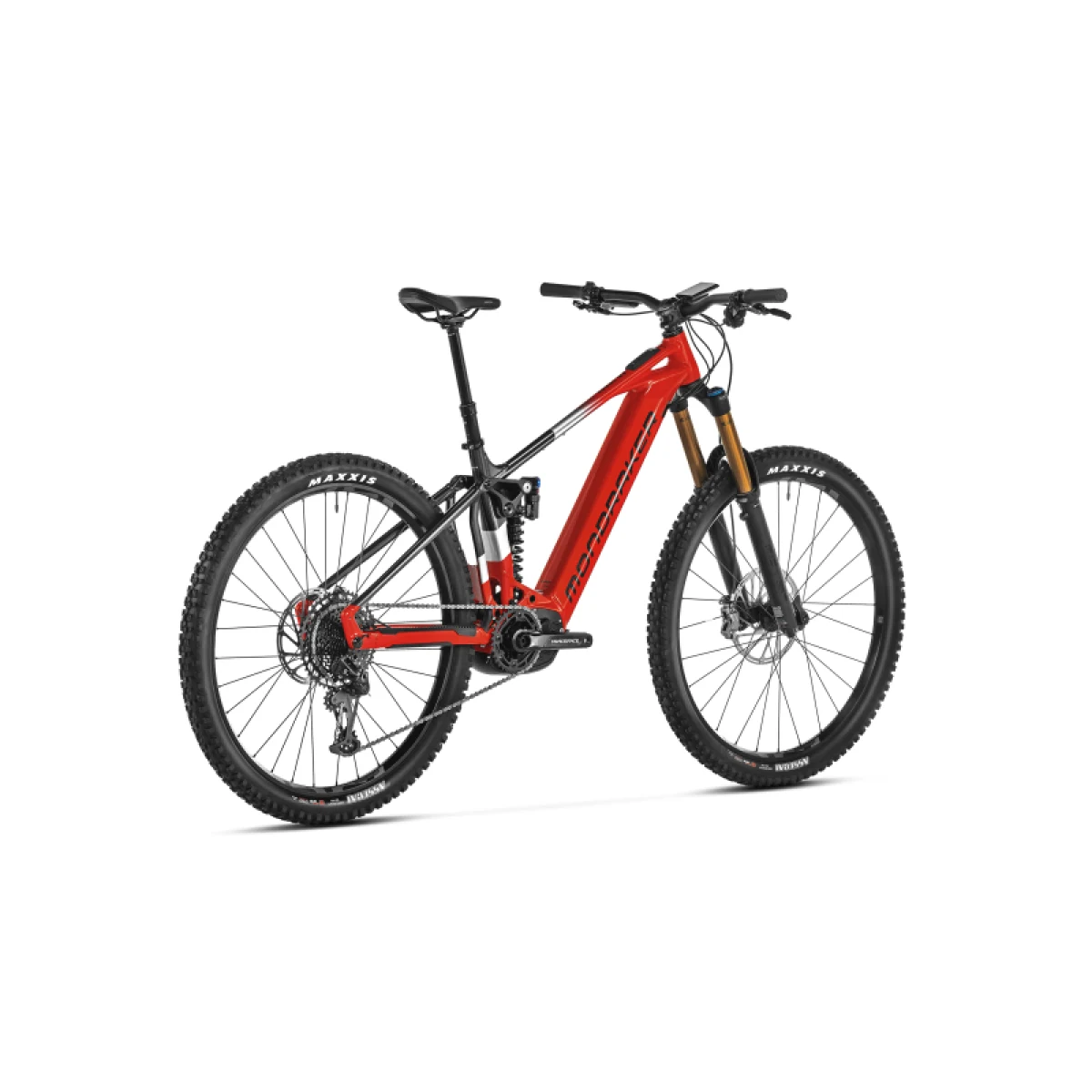Horský elektrobicykel MONDRAKER Level RR, flame red vortex grey racing silver · záber 3