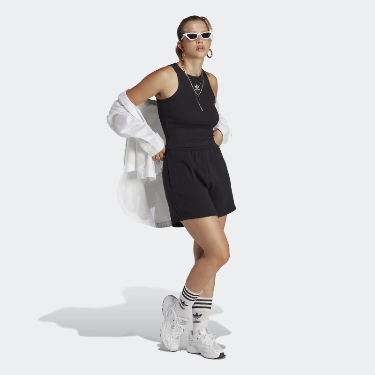 Dámske teplákové kraťasy ADIDAS ORIGINALS SHORTS-Black · záber 4