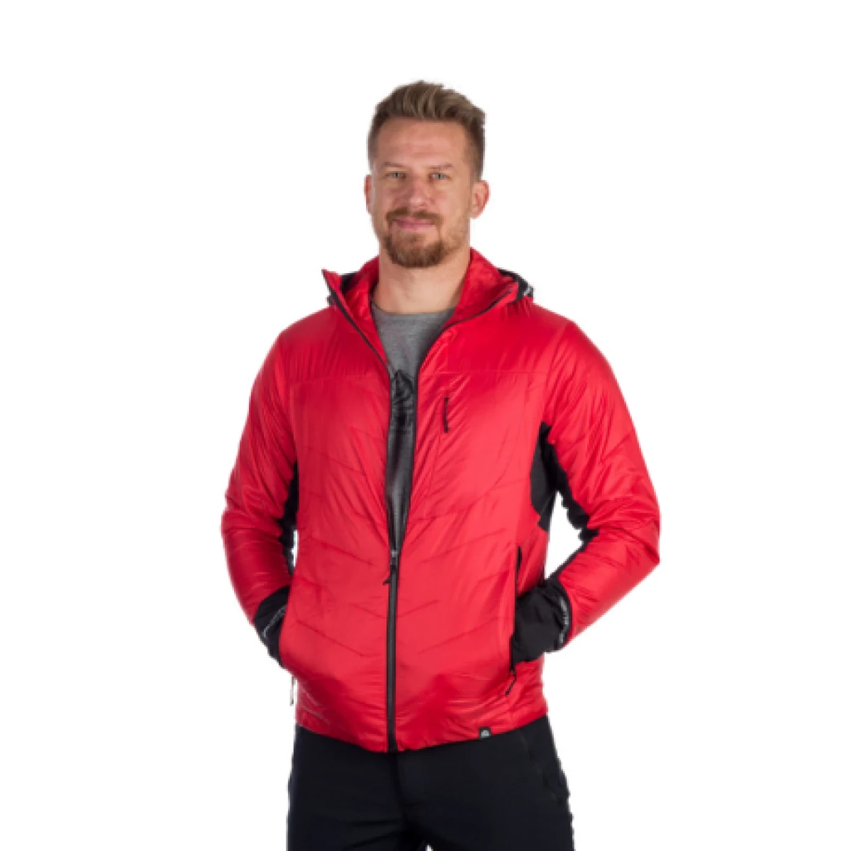 Pánska turistická bunda NORTHFINDER DON 361-redblack · záber 1