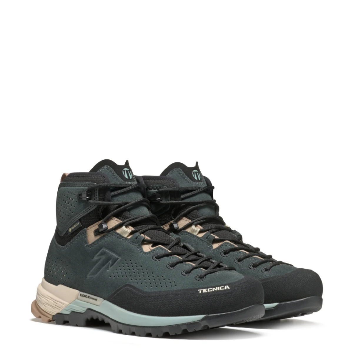 Dámska členková turistická celokožená obuv TECNICA Sulfur MID GTX Ws, navy grey light blue · záber 4