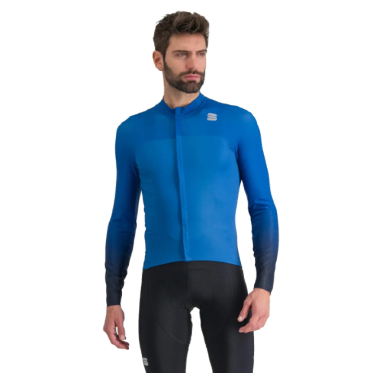 Pánsky cyklistický dres s dlhým rukávom SPORTFUL Bodyfit pro jersey, blue denim galaxy blue · záber 1