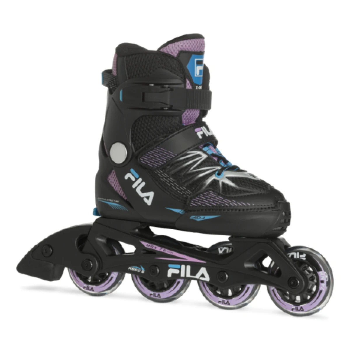 Juniorské kolieskové korčule FILA SKATES X-ONE G BLACK PINK LIGHTBLUE · záber 1