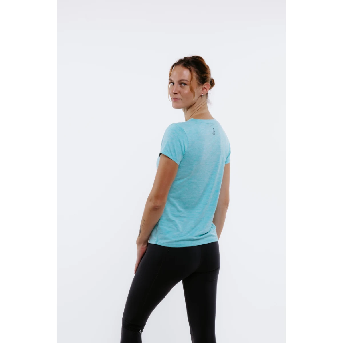 Dámske turistické tričko s krátkym rukávom EVERETT TecaShirt W blue melange · záber 4