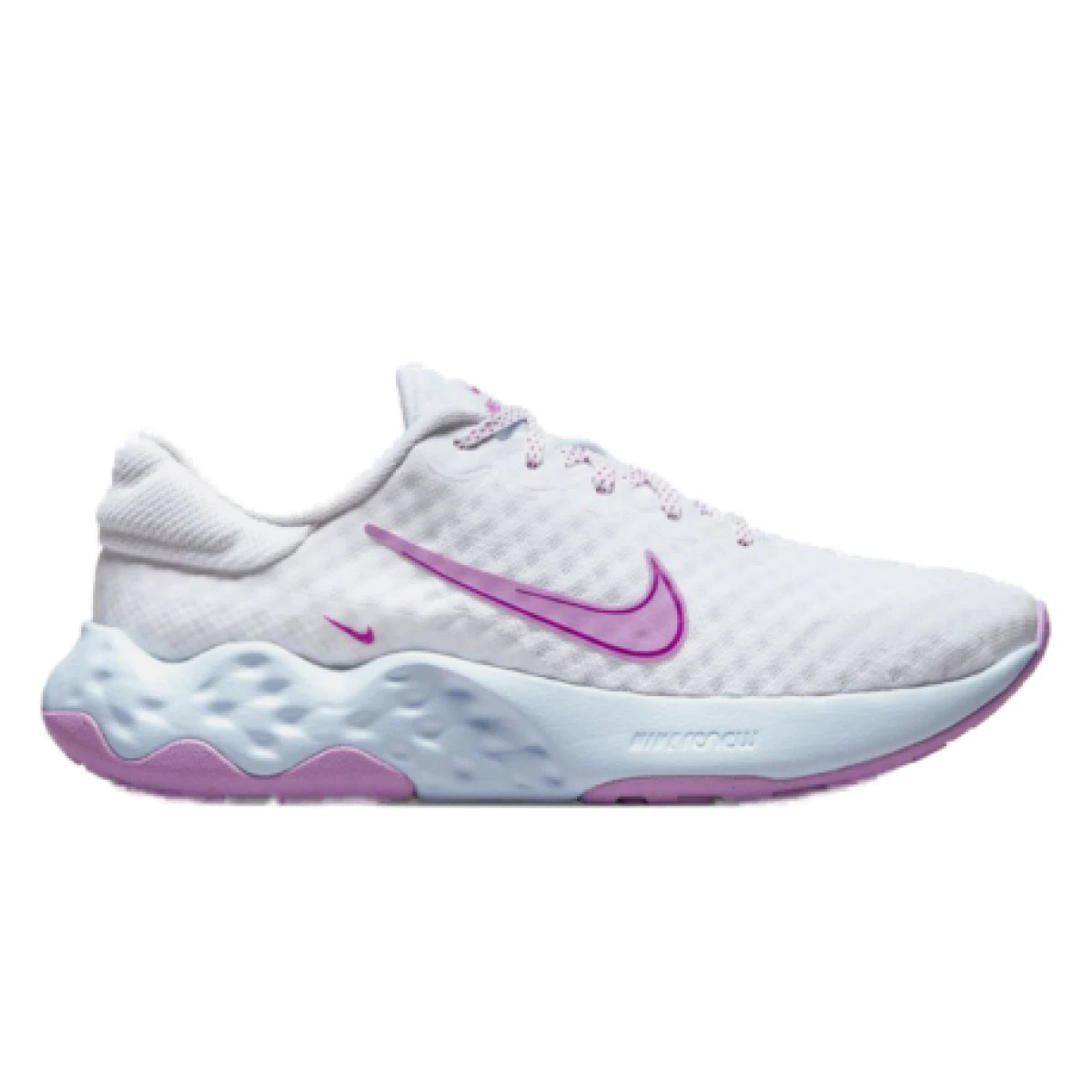 Dámska športová obuv (tréningová) NIKE Renew Ride 3 white blue tint vivid purple rush fuchsia · záber 1