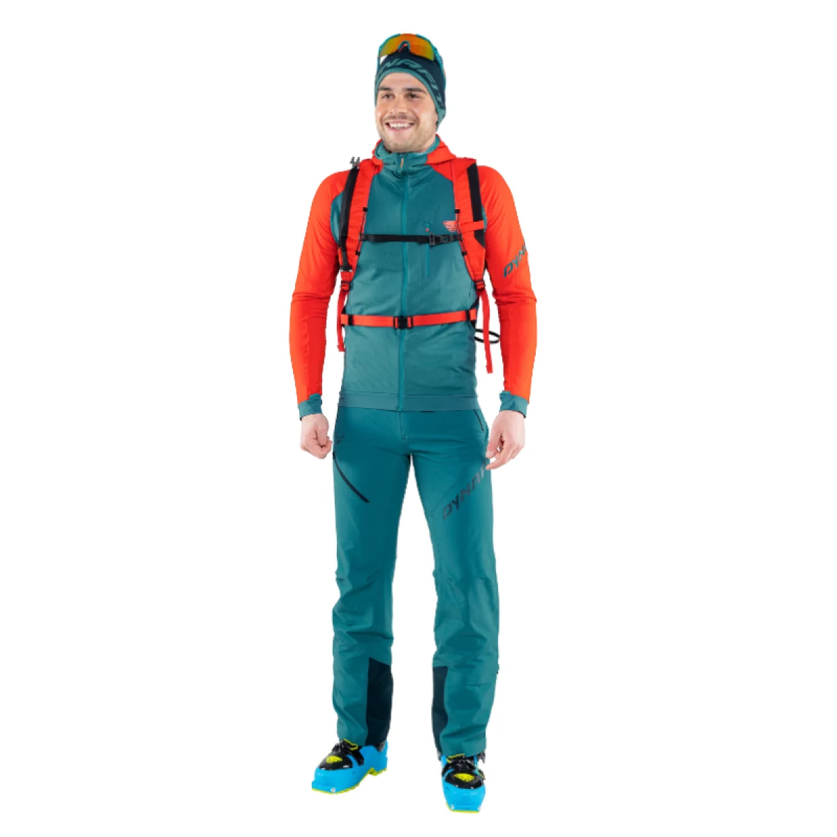 Pánske nohavice na skialp DYNAFIT Mercury Dynastretch M Pants-8161-mallard blue · záber 2