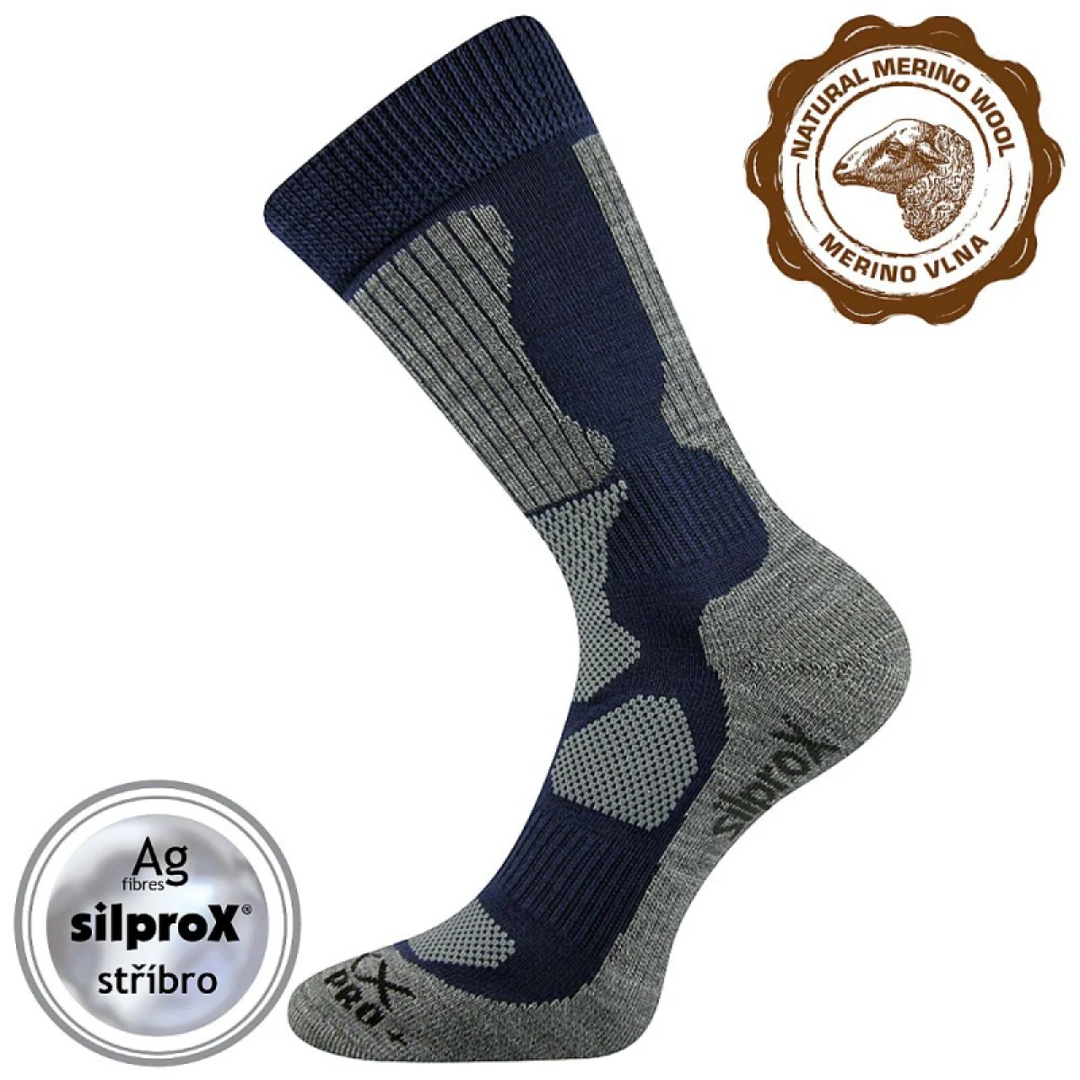 Turistické ponožky VOXX 1 PACK-Merino Etrex EXI dark blue · záber 2