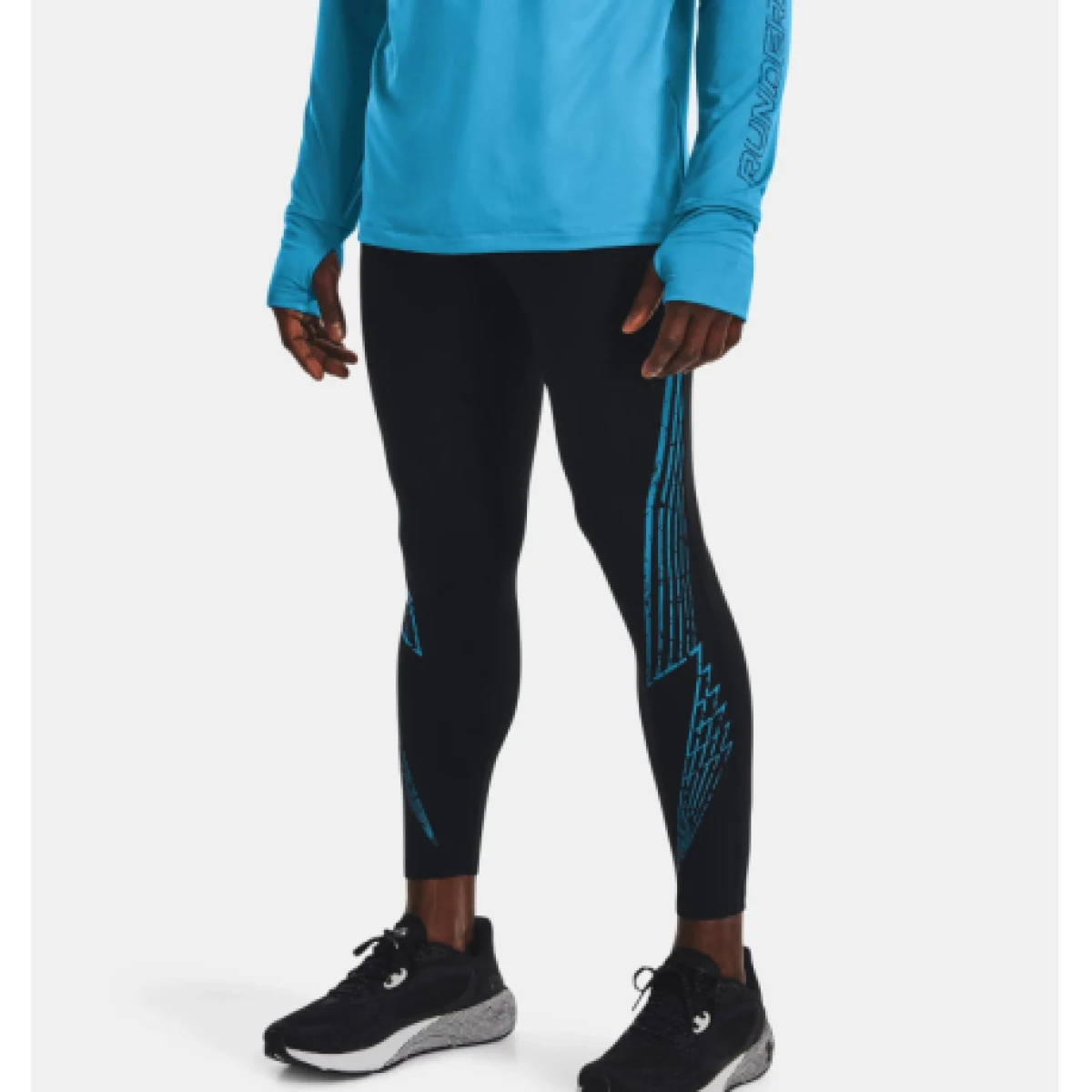 Pánske kompresné legíny UNDER ARMOUR UA FLY FAST 3.0 COLD TIGHT-BLK-1373440-001 · záber 1