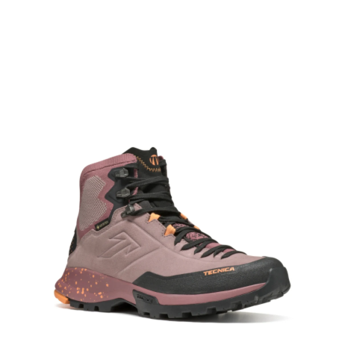 Dámska členková turistická celokožená obuv TECNICA Forge Hike MID GTX Ws, dark pink coral · záber 1