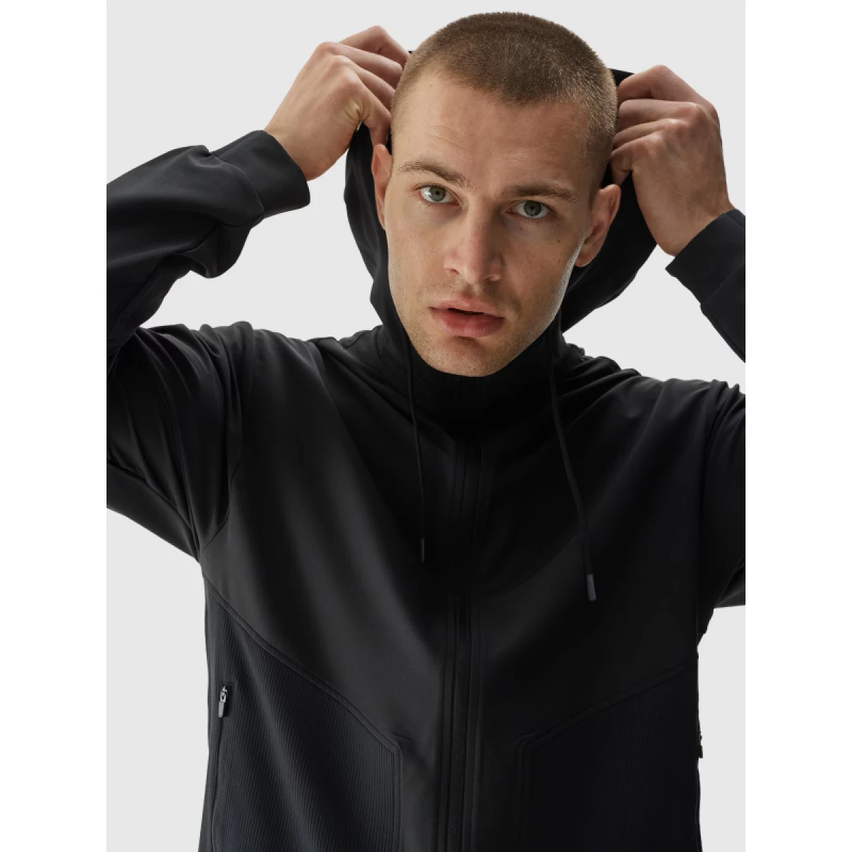 Pánska tréningová bunda 4F SWEATSHIRT FNK-WAW24TFSWM394-22S-ANTHRACITE · záber 5
