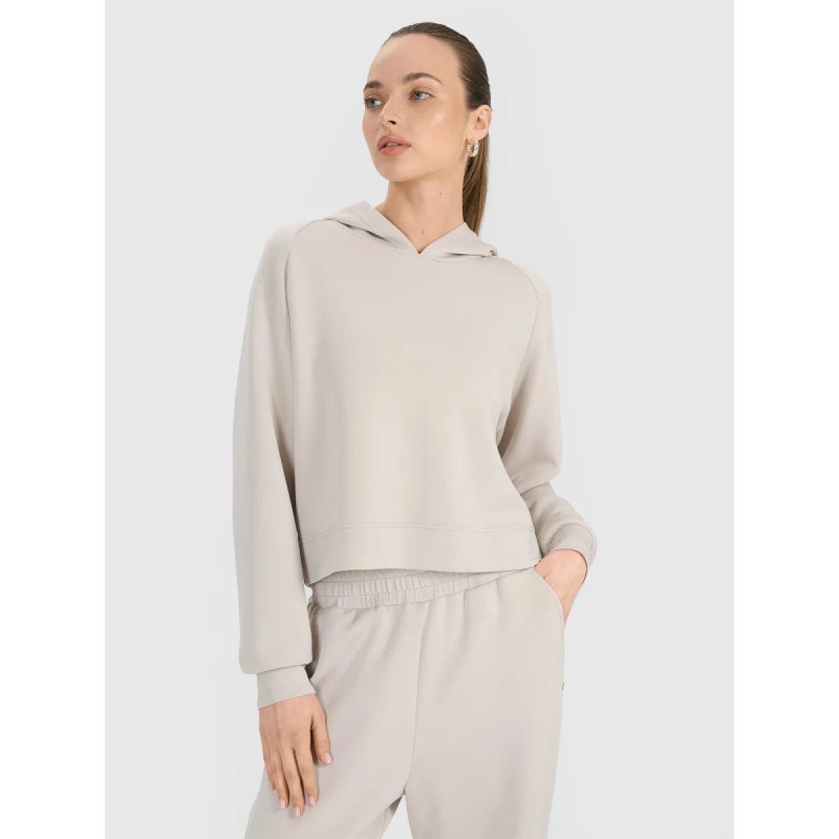 Dámska mikina s kapucňou 4F SWEATSHIRT F1562-83S-BEIGE · záber 2