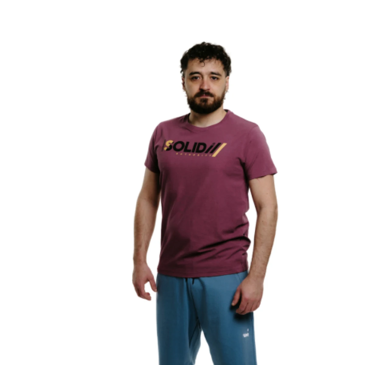 Pánske tričko s krátkym rukávom AUTHORITY T-SOLID M burgundy · záber 1