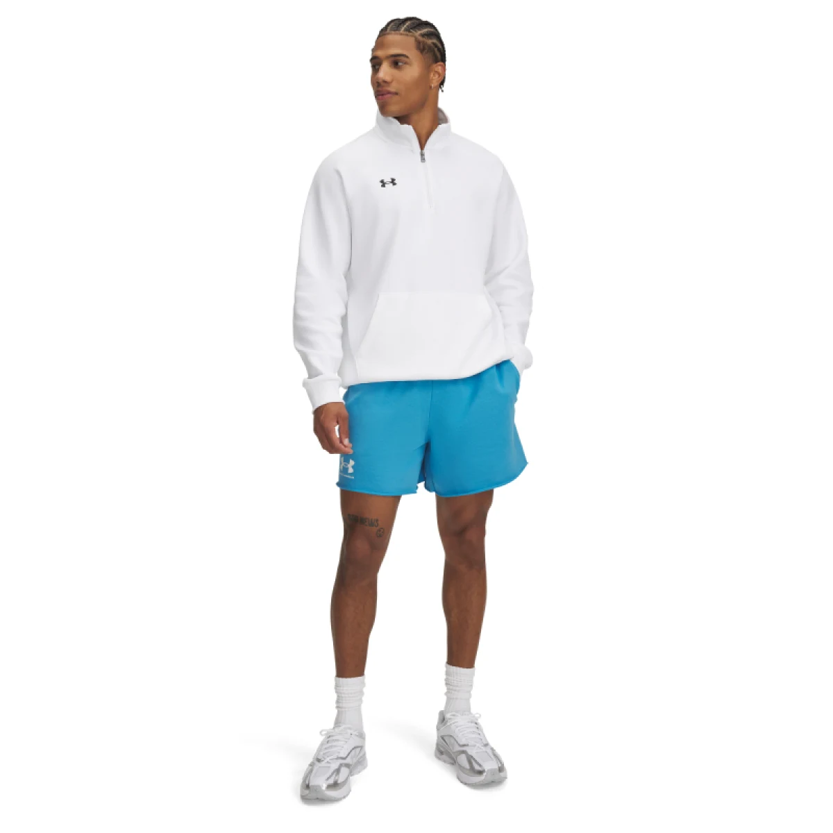 Pánske teplákové kraťasy UNDER ARMOUR UA Rival Terry 6in Short-BLU · záber 4