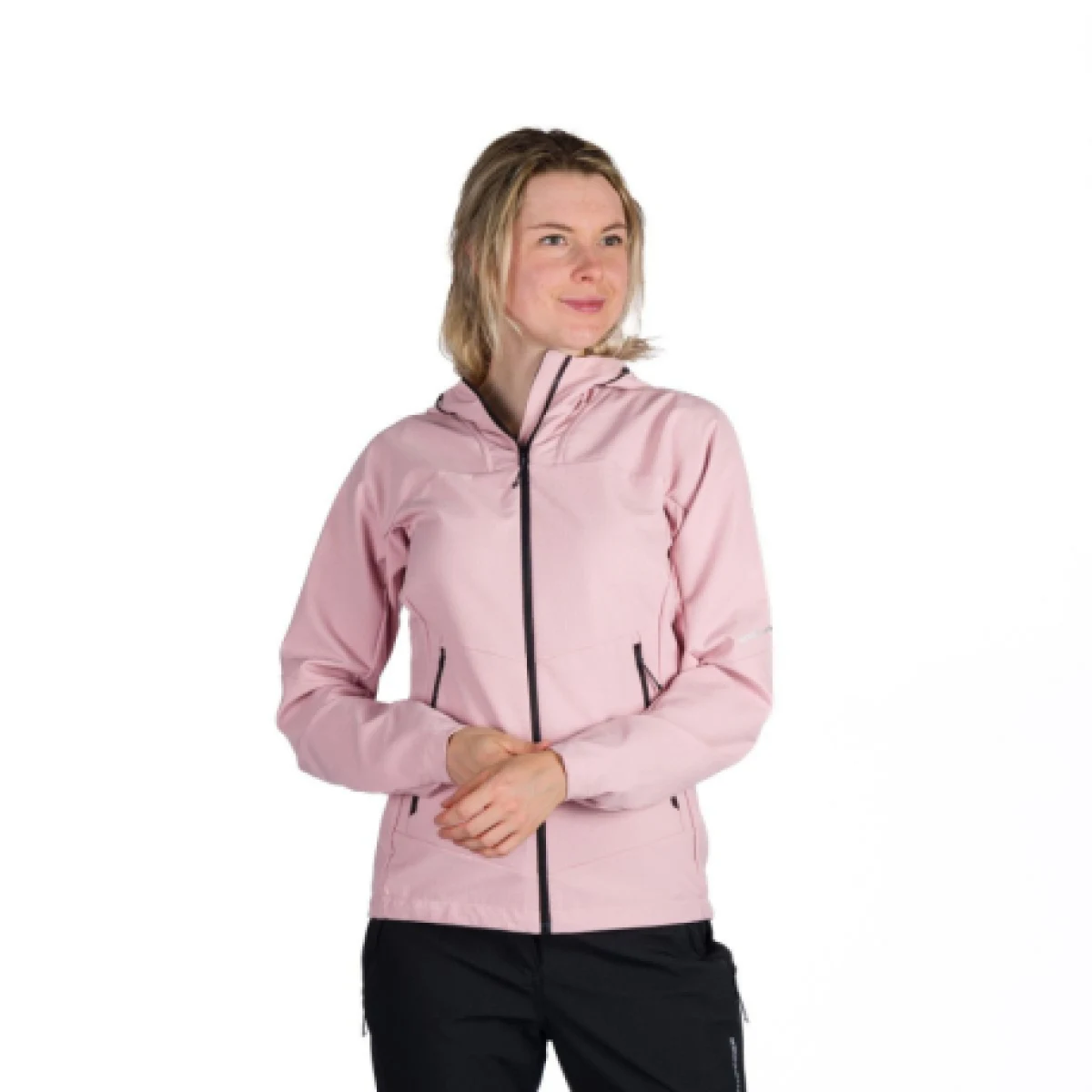 Dámska turistická softshellová bunda NORTHFINDER CORI-666lightpink · záber 1