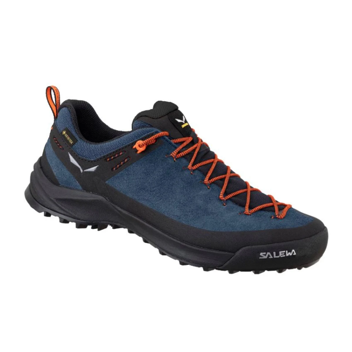 Pánska nízka turistická celokožená obuv SALEWA Wildfire Leather GTX M dark denim black · záber 2