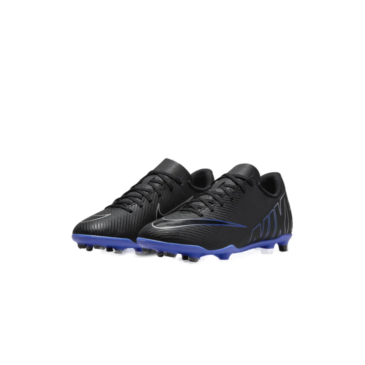 Chlapčenské futbalové kopačky outdoorové NIKE Mercurial Vapor 15 Club Jr FG black hyper royal chrome · záber 3