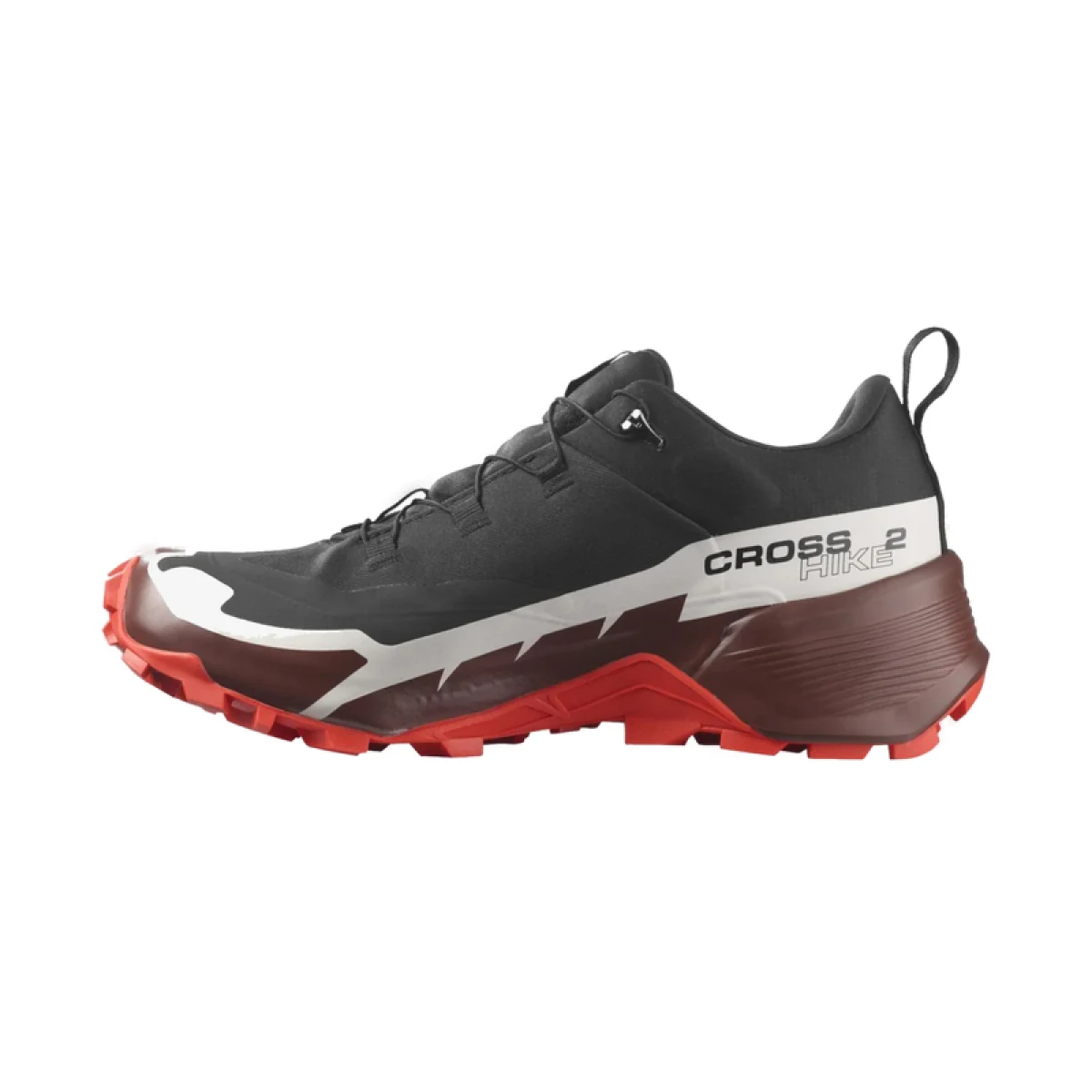 Pánska bežecká trailová obuv SALOMON Cross Hike 2 GTX black bitter chocolate fiery red · záber 3